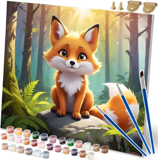 Maľovanie podľa čísel 40 × 50 cm – líška MASSIDO