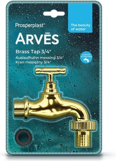 Kohútik k sudu na dažďovú vodu ARVES TAP 3/4" v zlatom prevedení