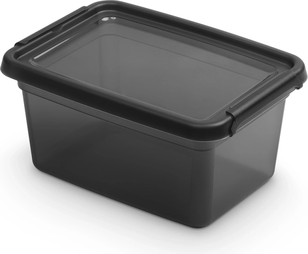 Basestore dóza s vekom a klipsami 1,5 l coal