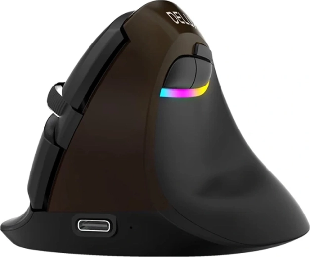 Ergonomická vertikálna myš Delux M618 Mini Jet (Bluetooth/2,4 GHz, USB‑C)