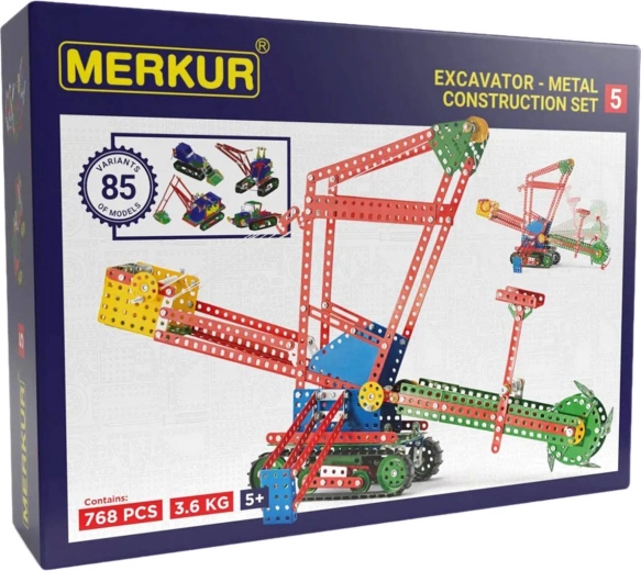 Merkur 5 veľká kovová stavebnica 768 dielikov
