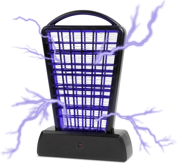 UV lampa proti hmyzu na stôl s USB a batériovým napájaním, čierna