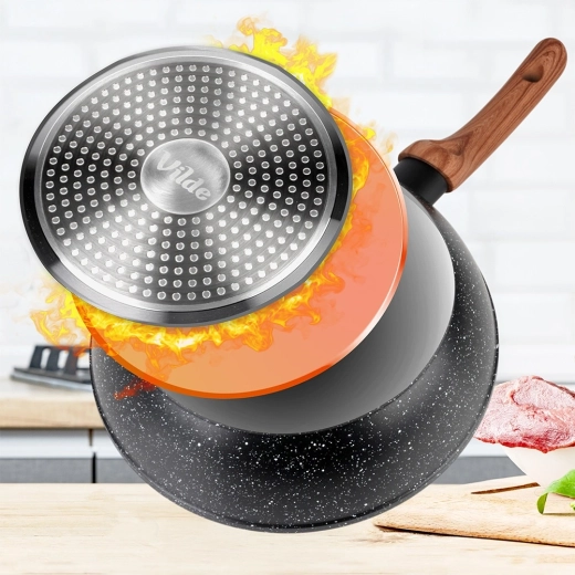 Nepriľnavý granitový povrch na varenie s minimom tuku