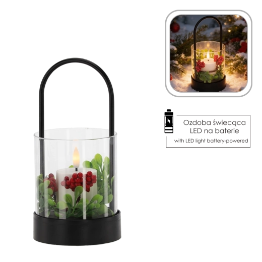 Teplé biele LED svetlo s 3D plameňom