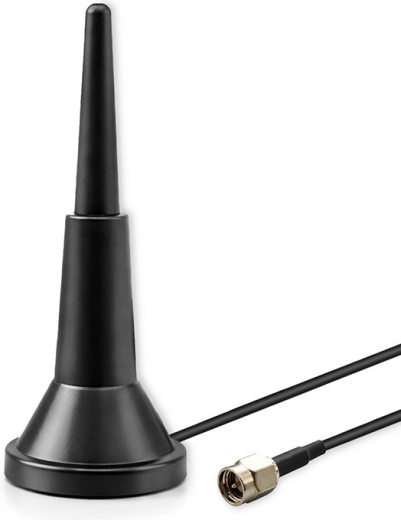 Anténa 4G LTE s magnetickou základňou, 5 dBi, všesmerová, 600–2700 MHz, SMA, 3 m