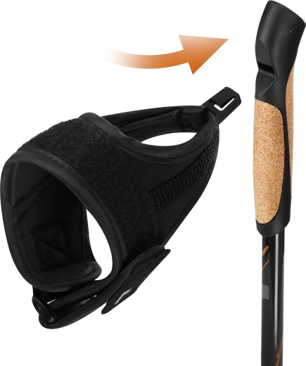 Ergonomická korková rukoväť s nastaviteľnými pútkami