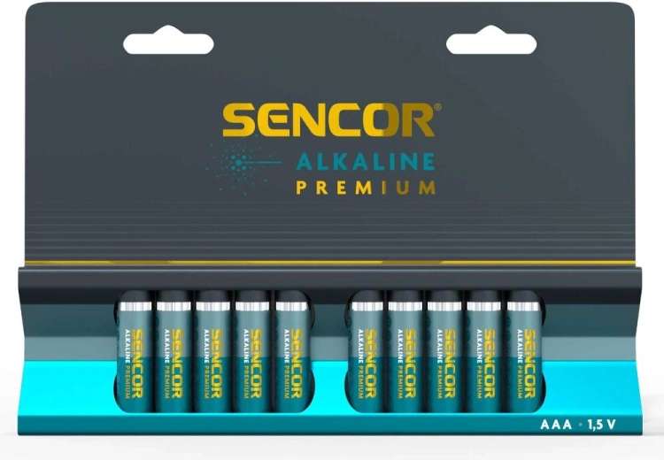 Alkalické batérie Sencor AAA Premium – 10 kusov