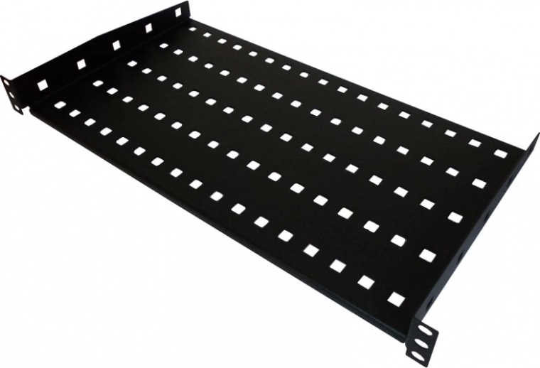 Čierna pevná police 19 palcov 1U hĺbka 280mm