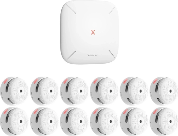 X-Sense sada inteligentných hlásičov dymu so základňou (12× XS01-M + SBS50)