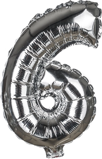 Fóliový balónik číslo 6, 30 cm – MY PARTY