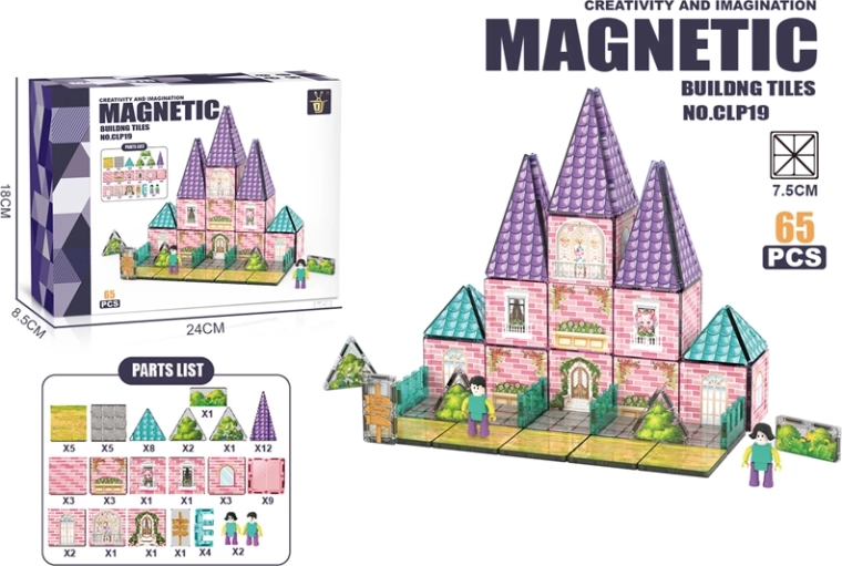 Magnetická stavebnica Hrad 65 dielikov