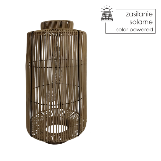 Prírodný solárny lampáš LED 60 cm