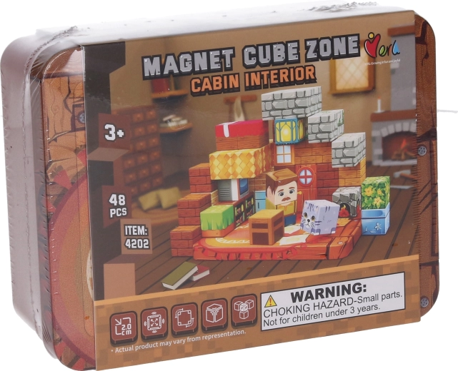 Stavebnica Magnet Cube Zone cabin interior 48 dielikov