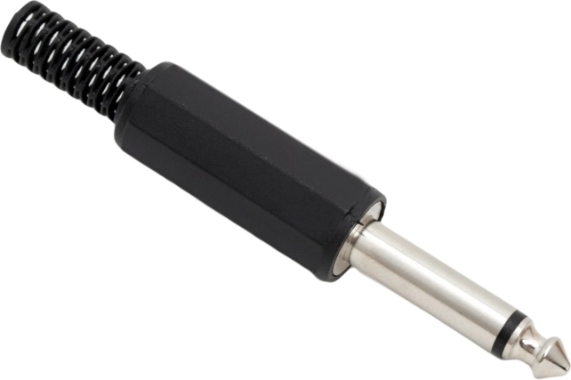 Mono zástrčka JACK 6,3 mm s ochranou proti zlomeniu