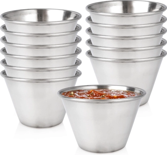 Vilde nerezové misky na dipy a omáčky 100 ml (12 ks)
