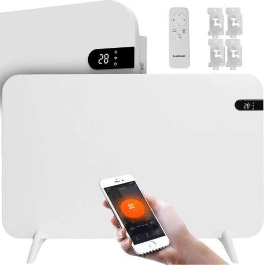 Infračervený vykurovací panel Bauerkraft 450 W s Wi‑Fi a displejom 45 × 70 cm