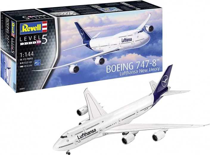 Plastikový model lietadla Boeing 747-8 Lufthansa