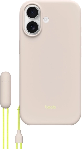 Silikónové puzdro s pútkom a stojanom kompatibilné s MagSafe pre iPhone 17 – bauxitovo béžové