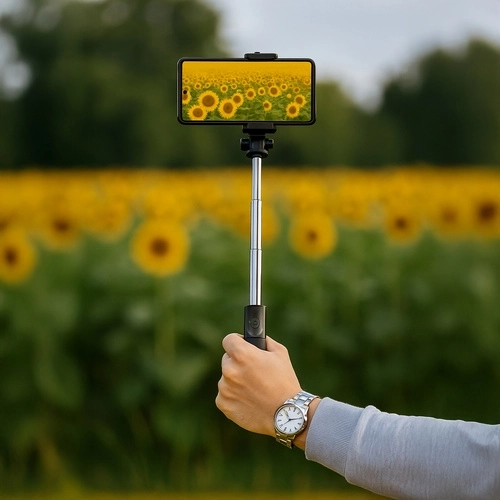 Otočný držiak telefónu 360° a teleskopická konštrukcia