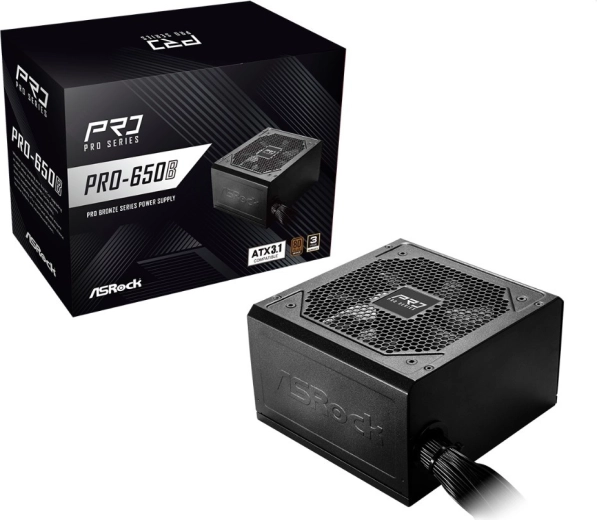 ASRock Pro Series 650 W 80 Plus Bronze ATX 3.1 nemodulárny zdroj