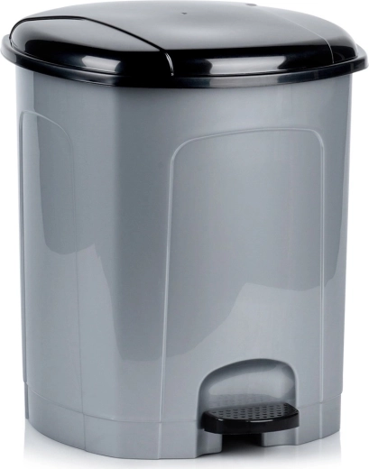 Plastový pedálový odpadkový kôš 21 l, sivý