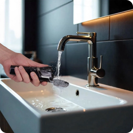 Umývateľná hlava pre ľahké čistenie