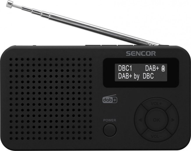 Digitálne rádio DAB+/FM s RDS, Bluetooth 5.0, LCD a akumulátorom – 1 kus
