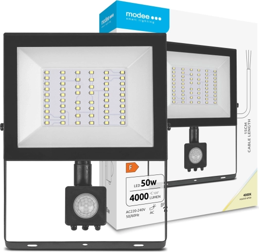 Modee LED reflektor E‑series so senzorom 50 W, 120°, 4000 lm, neutrálná biela