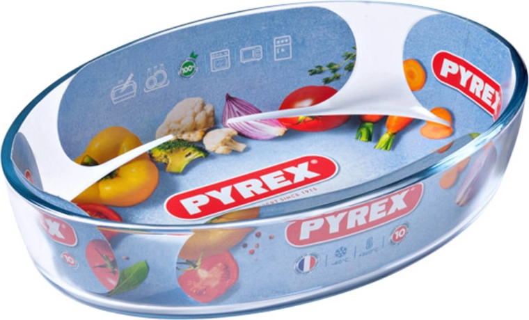 Zapékačia oválna misa PYREX 1,6 l zo skla 26 × 18 × 6 cm