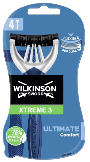 Wilkinson Xtreme3 Ultimate Plus jednorazové holiace strojčeky (4 ks)
