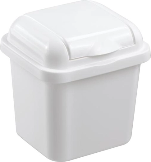 Plastový odpadkový kôš HEIDRUN 1,5 l s výklopným vekom