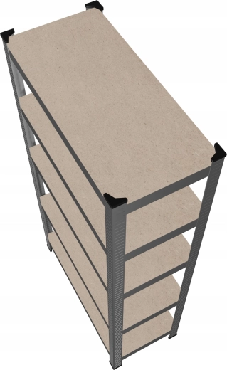 Päť priestranných MDF políc