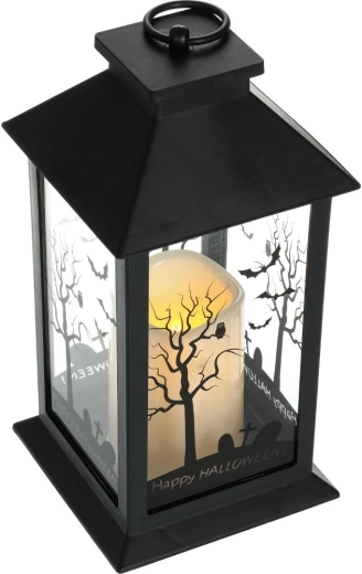 Retlux čierna halloweenska LED lampáš