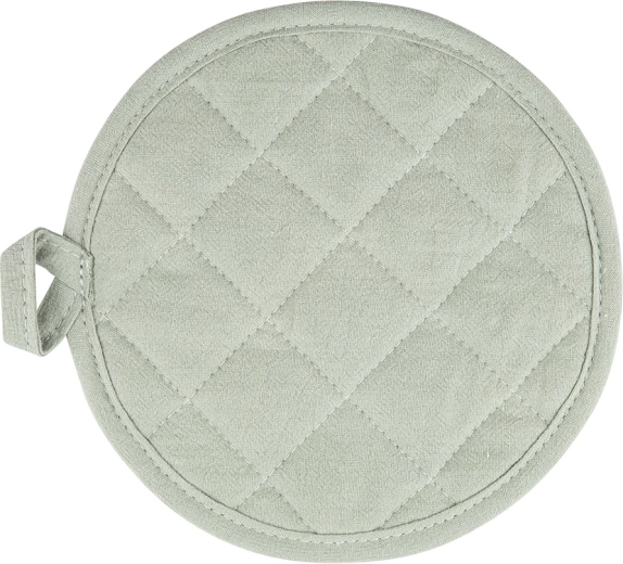Kuchynská chňapka, priemer 18 cm, bavlna, šalviovo zelená