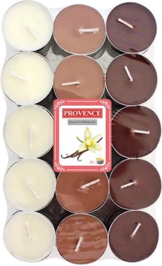 Vonné čajové sviečky Provence vanilka 30 ks