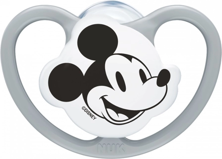 Cumlík NUK Perfect Match Air DISNEY MICKEY MOUSE, silikónový, 0–6 mesiacov, sivý