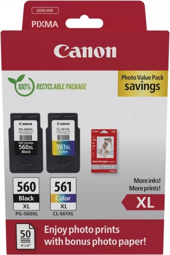 Atrament Canon PG-560XL/CL-561XL s fotografickým papierom