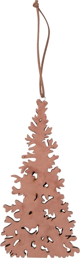 Drevená závesná ozdoba stromček 20 × 10,5 cm