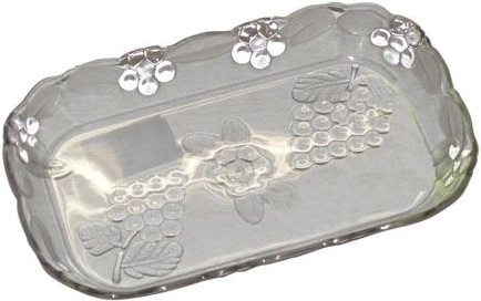 Servírovacia miska KRYSTAL z číreho plastu 19 × 12 × 2 cm