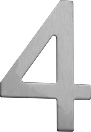 Domové číslo 4 STAR 75 mm nerez