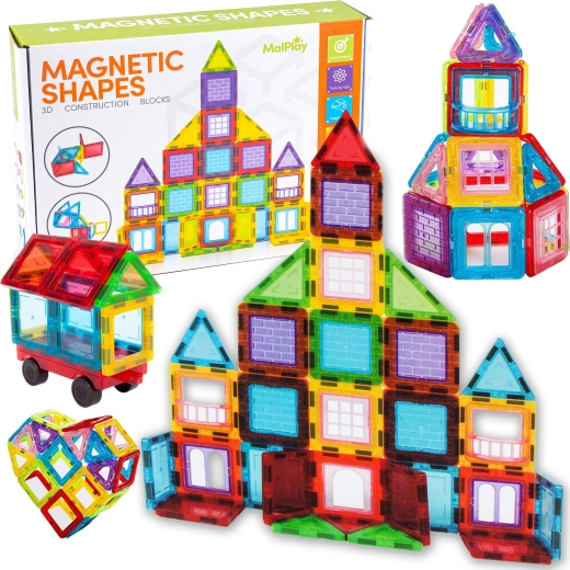 Magnetická 3D stavebnica – 45 dielov