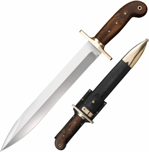 Cold Steel 1849 Rifleman’s Knife zberateľský nôž z ružového dreva s koženým puzdrom 30,5 cm