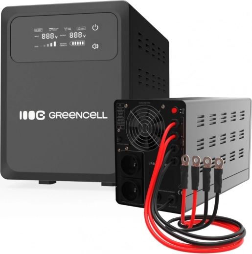 Záložný zdroj UPS Green Cell PowerCore 1000W/1500VA 12VDC