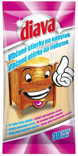 Diava vlhčené obrúsky na nábytok 30 ks