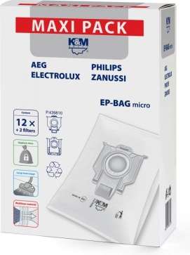 Mikro vrecia do vysávača 12+2 EP-BAG Maxi Pack