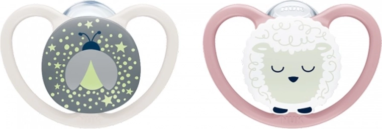 Cumlík NUK Perfect Match Air Night FIREFLY/SHEEP 6–18 mesiacov, 2 ks