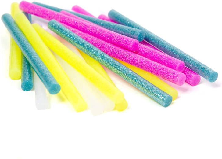 Fluorescenčné tavné lepiace tyčinky do lepiacej pištole 7 × 100 mm, 20 ks