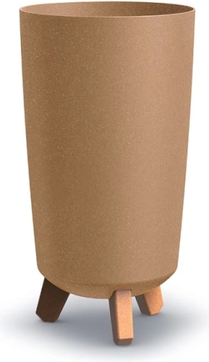 Kvetináč na nožičkách Gracia Tubus Slim Eco Wood 19,5 cm naturo