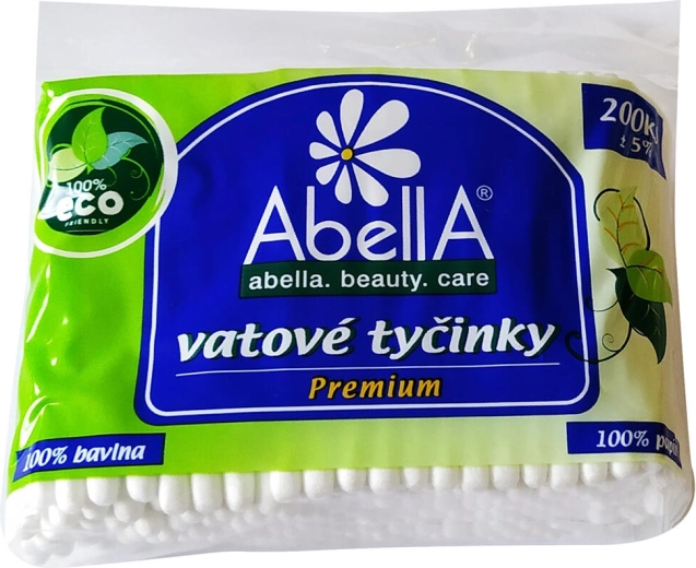 Vatové tyčinky z papiera z cukrovej trstiny PREMIUM, 200 ks