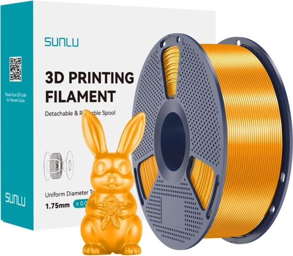 Filament Sunlu PLA+ silk mosadzný